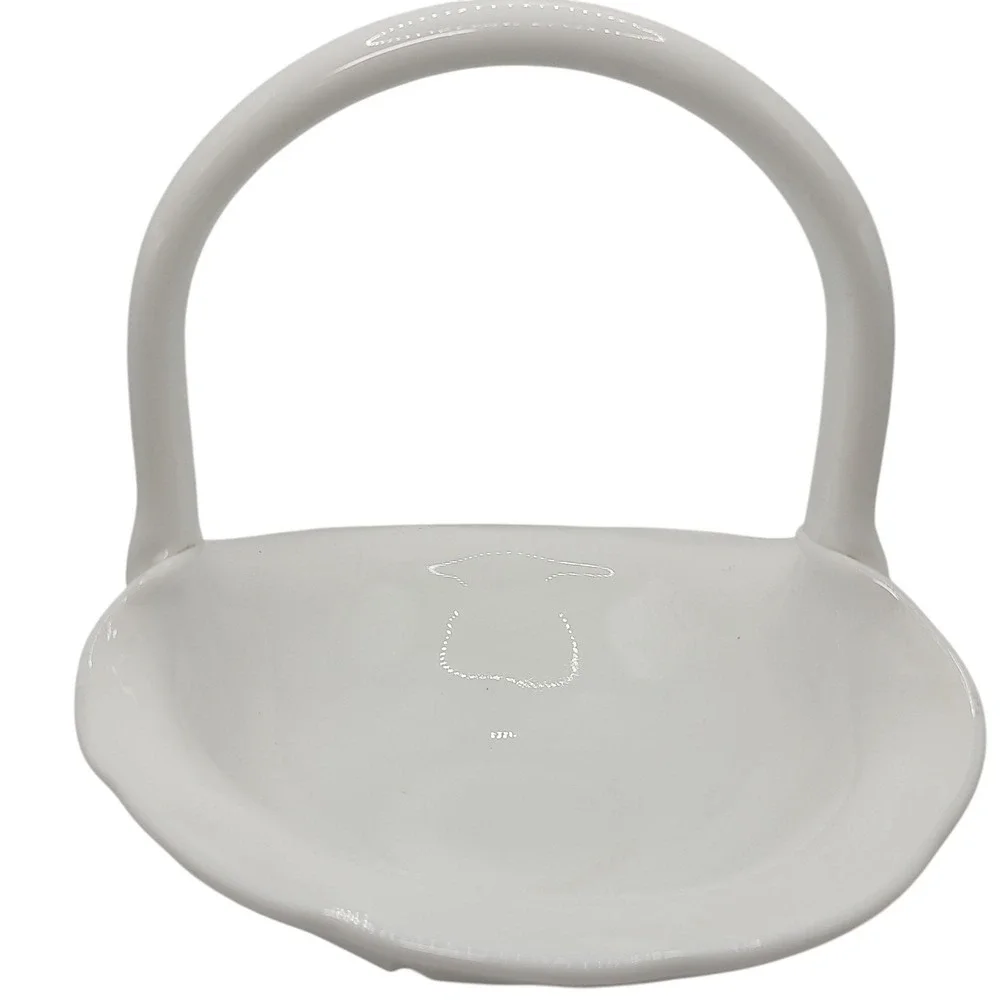 Vintage Milk Glass Basket With Handle Indiana Glass Constellation Pattern‎ SEE